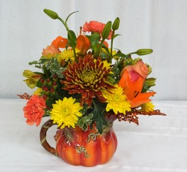 Pumpkin Delight from local Myrtle Beach florist, Bright & Beautiful Flowers