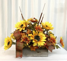 Autumn Garden Box-Silk from local Myrtle Beach florist, Bright & Beautiful Flowers