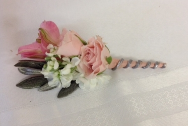 Pink Sweetheart Rose Boutonniere from local Myrtle Beach florist, Bright & Beautiful Flowers