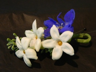 Stephanotis Boutonniere from local Myrtle Beach florist, Bright & Beautiful Flowers