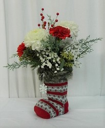 Give Santa the Boot from local Myrtle Beach florist, Bright & Beautiful Flowers