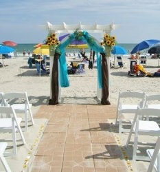 Beach Venue 08 with Archway from local Myrtle Beach florist, Bright & Beautiful Flowers