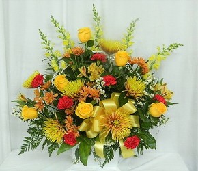 Sunset Basket from local Myrtle Beach florist, Bright & Beautiful Flowers