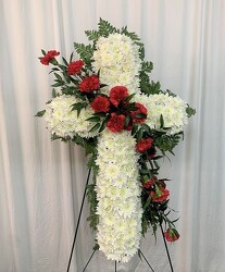 Divine Love Cross from local Myrtle Beach florist, Bright & Beautiful Flowers