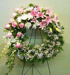 Her Beauty and Grace Wreath from local Myrtle Beach florist, Bright & Beautiful Flowers