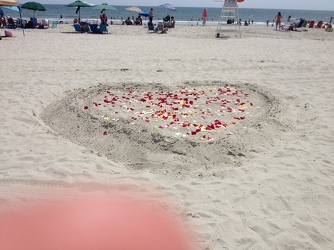 Flower petal and Sand 12  Heart from local Myrtle Beach florist, Bright & Beautiful Flowers