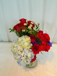 Crowned in Roses from local Myrtle Beach florist, Bright & Beautiful Flowers