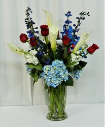 Red. White and Blue from local Myrtle Beach florist, Bright & Beautiful Flowers