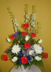 Patriotic Salute from local Myrtle Beach florist, Bright & Beautiful Flowers