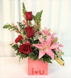 I Love You Squared from local Myrtle Beach florist, Bright & Beautiful Flowers