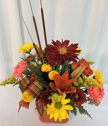 Fall Cubed from local Myrtle Beach florist, Bright & Beautiful Flowers