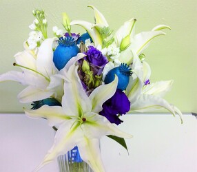 Lilies, Poppy Pods from local Myrtle Beach florist, Bright & Beautiful Flowers