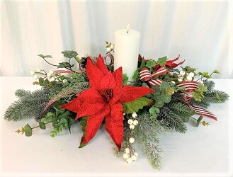Forever Christmas Silk Ceterpiece from local Myrtle Beach florist, Bright & Beautiful Flowers