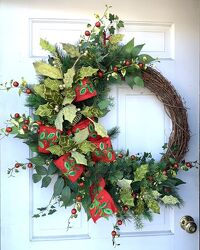 Christmas wreath #2 from local Myrtle Beach florist, Bright & Beautiful Flowers