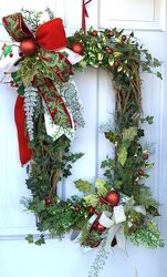 Christmas wreath #5 from local Myrtle Beach florist, Bright & Beautiful Flowers