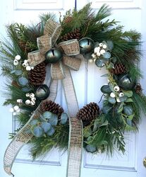 Christmas wreath #6 from local Myrtle Beach florist, Bright & Beautiful Flowers