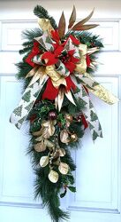Christmas wreath #8 from local Myrtle Beach florist, Bright & Beautiful Flowers
