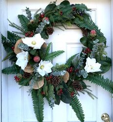 Christmas wreath #18 from local Myrtle Beach florist, Bright & Beautiful Flowers