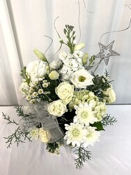 Silver Holiday Cube from local Myrtle Beach florist, Bright & Beautiful Flowers