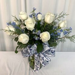 Winter White Roses from local Myrtle Beach florist, Bright & Beautiful Flowers