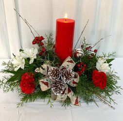 Candlelit Holiday from local Myrtle Beach florist, Bright & Beautiful Flowers