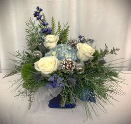 Snowy Sparkle Cubed from local Myrtle Beach florist, Bright & Beautiful Flowers