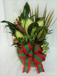 Holiday Dish Garden from local Myrtle Beach florist, Bright & Beautiful Flowers