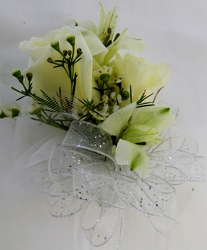 Roses and Alstromeria Corsage from local Myrtle Beach florist, Bright & Beautiful Flowers