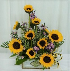 Basket of Sunshine from local Myrtle Beach florist, Bright & Beautiful Flowers