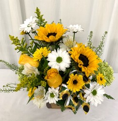 Box of Sunshine from local Myrtle Beach florist, Bright & Beautiful Flowers