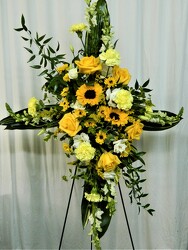 Garden Cross from local Myrtle Beach florist, Bright & Beautiful Flowers