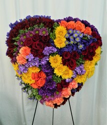 Warm Remembrance Heart from local Myrtle Beach florist, Bright & Beautiful Flowers
