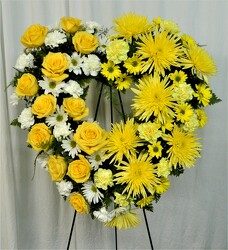 Sunshine Forever Heart from local Myrtle Beach florist, Bright & Beautiful Flowers