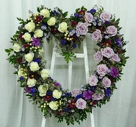 Sweet Sentiments Heart from local Myrtle Beach florist, Bright & Beautiful Flowers