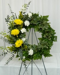 Cherished Wreath from local Myrtle Beach florist, Bright & Beautiful Flowers