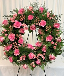 Forever Adored Wreath from local Myrtle Beach florist, Bright & Beautiful Flowers