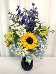 Sun and Sapphire from local Myrtle Beach florist, Bright & Beautiful Flowers