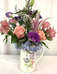 Hummingbird Pitcher from local Myrtle Beach florist, Bright & Beautiful Flowers