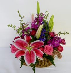 Basket of Love from local Myrtle Beach florist, Bright & Beautiful Flowers