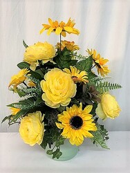 Sunny Yellow Silks from local Myrtle Beach florist, Bright & Beautiful Flowers
