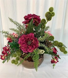 Sophisticated Bronze SILK Arrangement from local Myrtle Beach florist, Bright & Beautiful Flowers