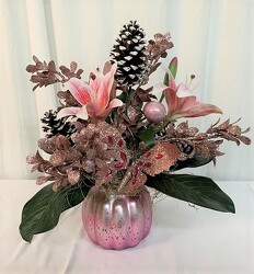 Dreaming of a Pink Christmas  *Silk Botanicals* from local Myrtle Beach florist, Bright & Beautiful Flowers