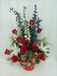 Patriotic Salute from local Myrtle Beach florist, Bright & Beautiful Flowers